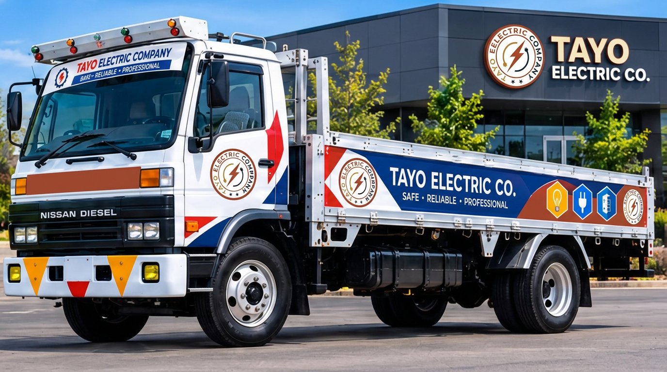 Tayo Electric truck three-quarter view